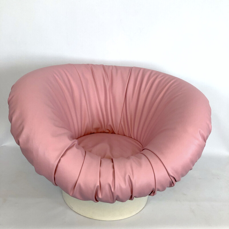 Pair of vintage Korkus pink armchairs by Lennart Bender for Ulferts Ab, 1968s