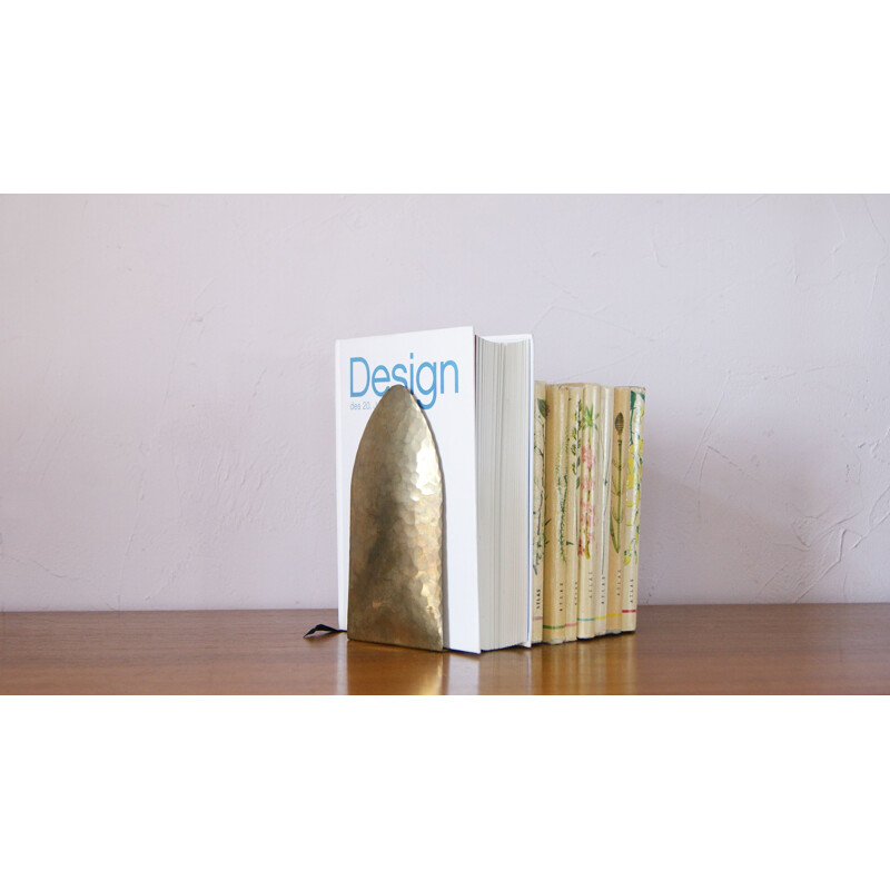 Set of 2 vintage brass bookends, 1960s