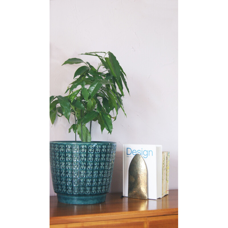 Set of 2 vintage brass bookends, 1960s