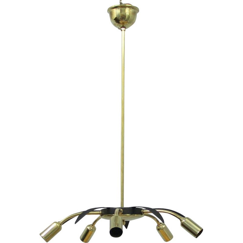 Italian vintage chandelier in brass - 1950s