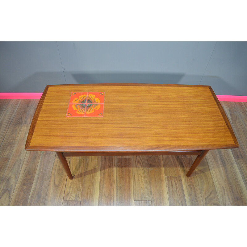 Table basse vintage avec carreaux incrustés pour G-Plan