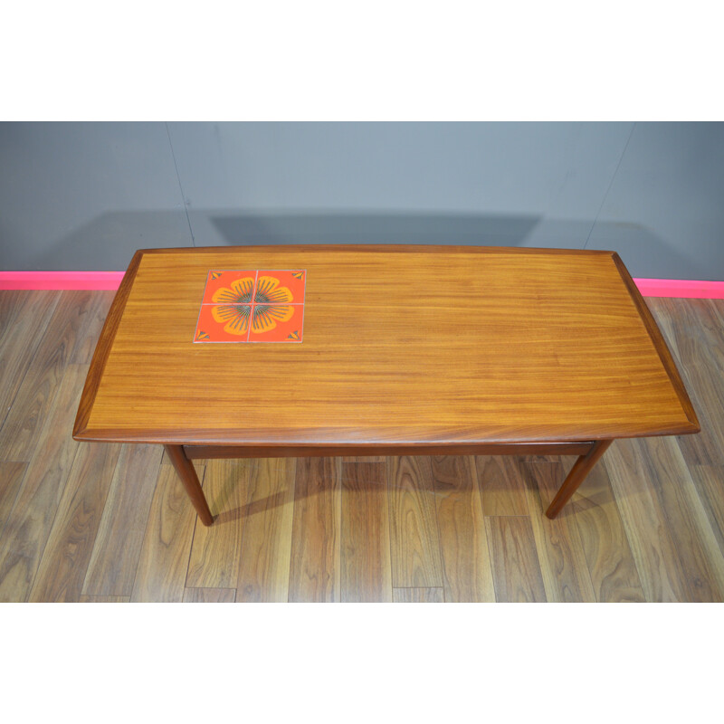 Vintage coffee table with inlaid tiles for G-Plan