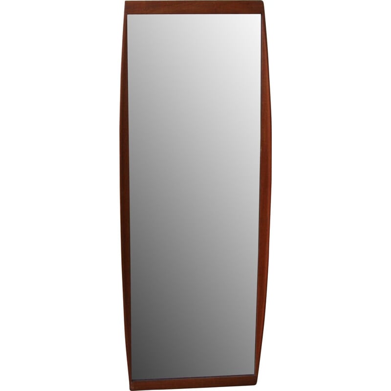 Grand miroir rectangulaire en teck - 1960