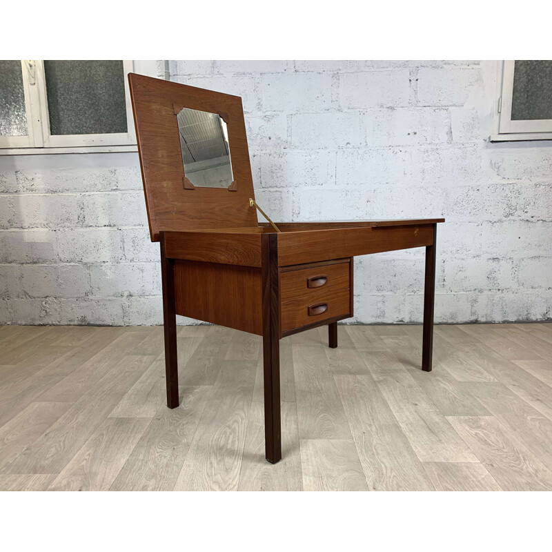 Coiffeuse scandinave vintage en teck, 1960