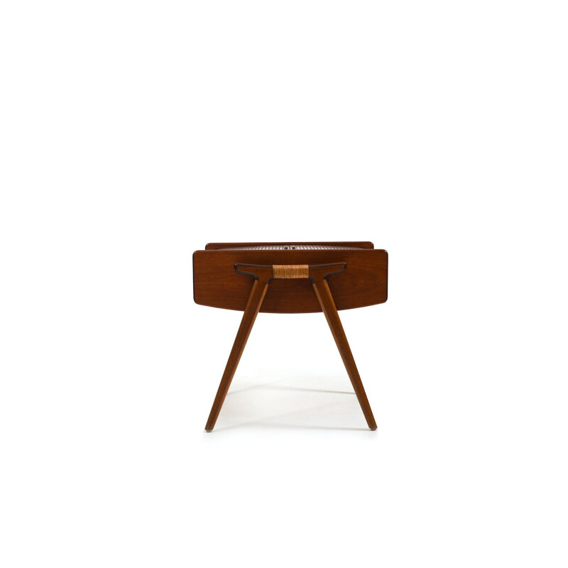 Mid-century scandinavian teak sewing table by Gjøvik Møbler, Norway 1950s