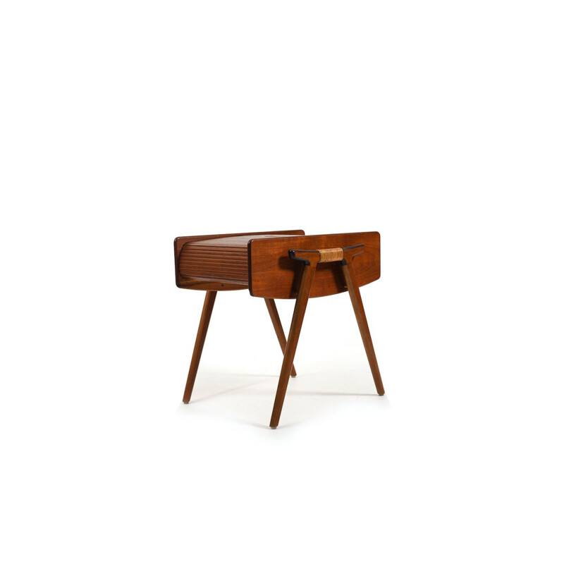 Mid-century scandinavian teak sewing table by Gjøvik Møbler, Norway 1950s