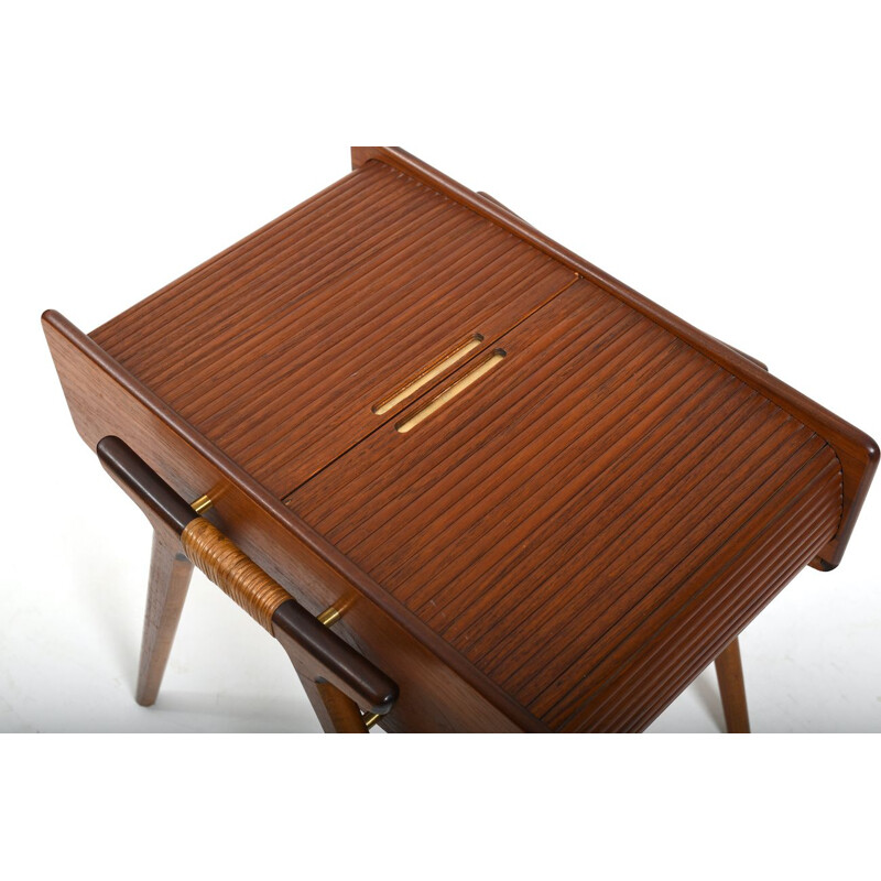 Mid-century scandinavian teak sewing table by Gjøvik Møbler, Norway 1950s