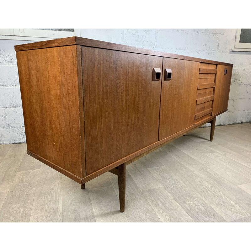 Large vintage scandinavian teak sideboard for Eros, 1960s