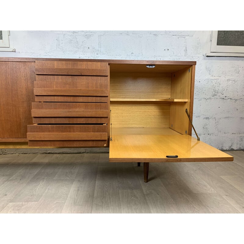 Large vintage scandinavian teak sideboard for Eros, 1960s