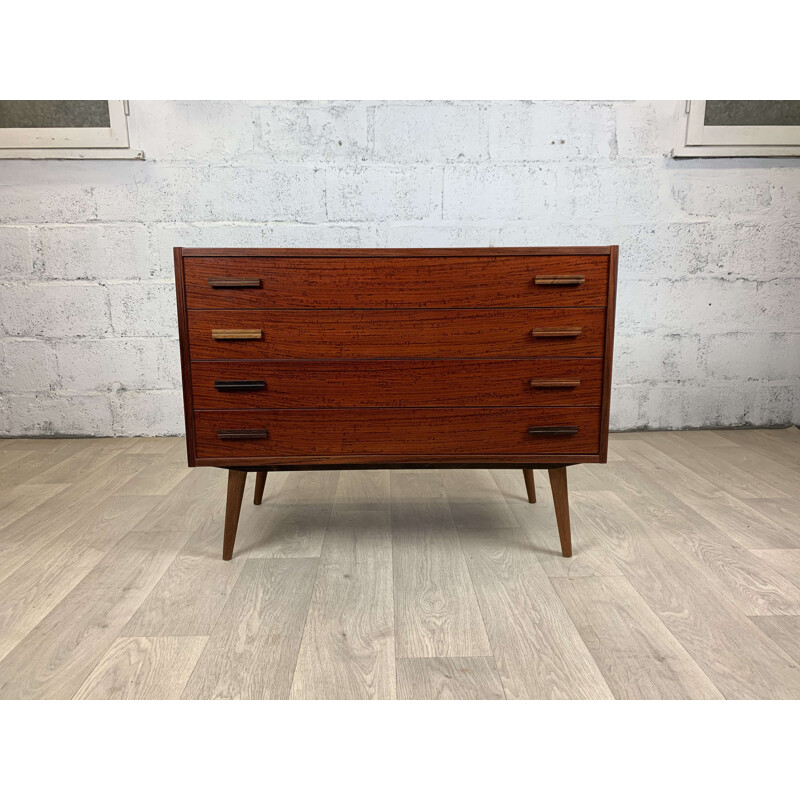 Scandinavian vintage rosewood chest of drawers, 1960