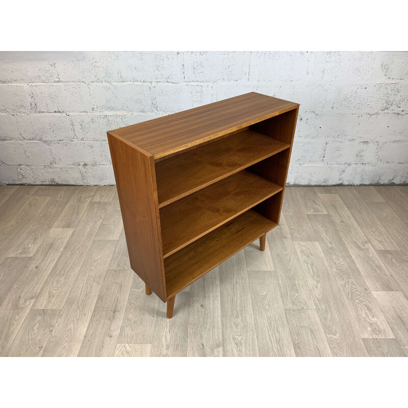 Scandinavian vintage open bookcase in teak, 1960