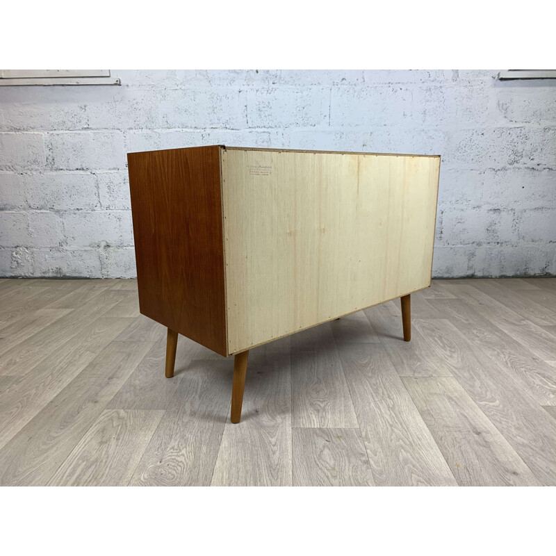 Commode 4 tiroirs scandinave vintage en teck de Falsigs Møbelfabrik, 1960