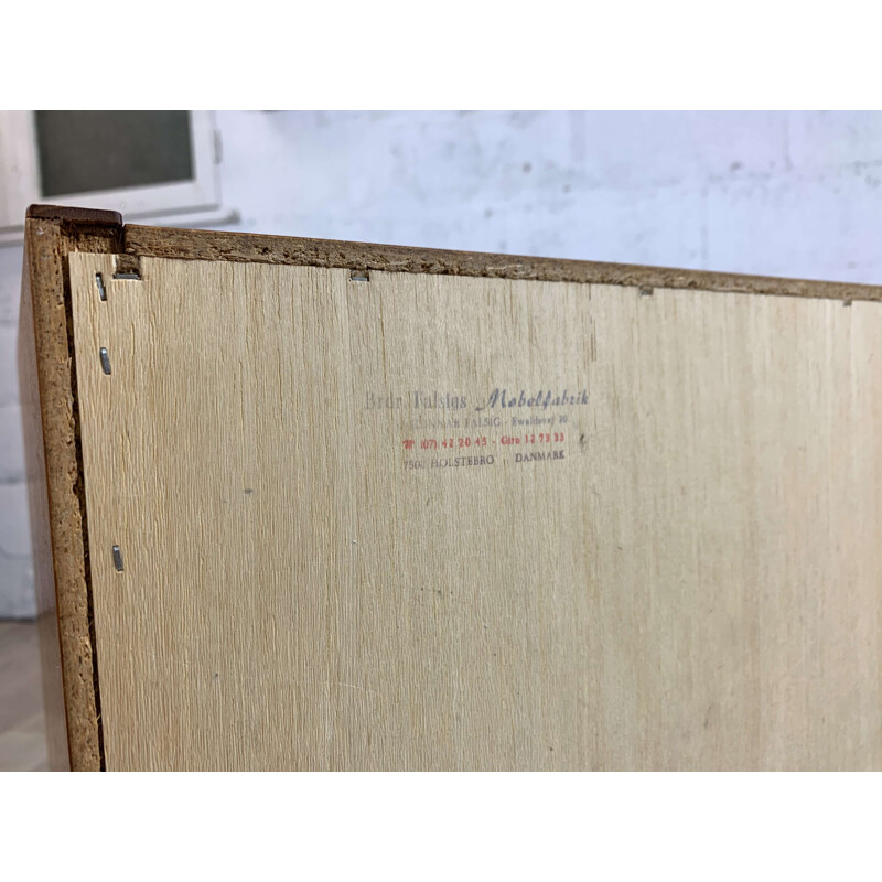 Scandinavian vintage teak chest of 4 drawers from Falsigs Møbelfabrik, 1960