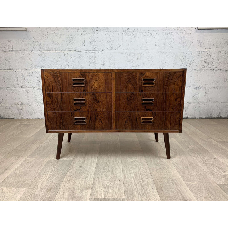 Scandinavian vintage rosewood chest of drawers, 1960s