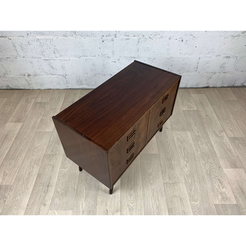 Scandinavian vintage rosewood chest of drawers, 1960s