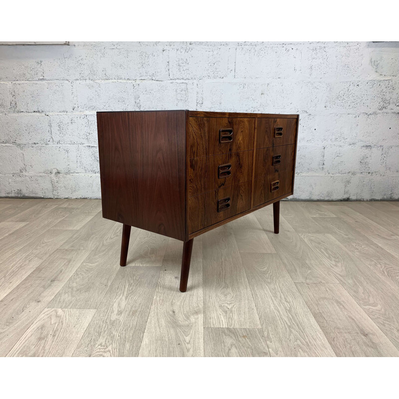 Scandinavian vintage rosewood chest of drawers, 1960s