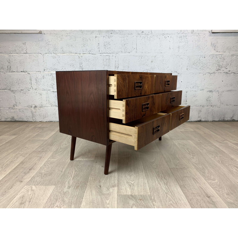 Scandinavian vintage rosewood chest of drawers, 1960s