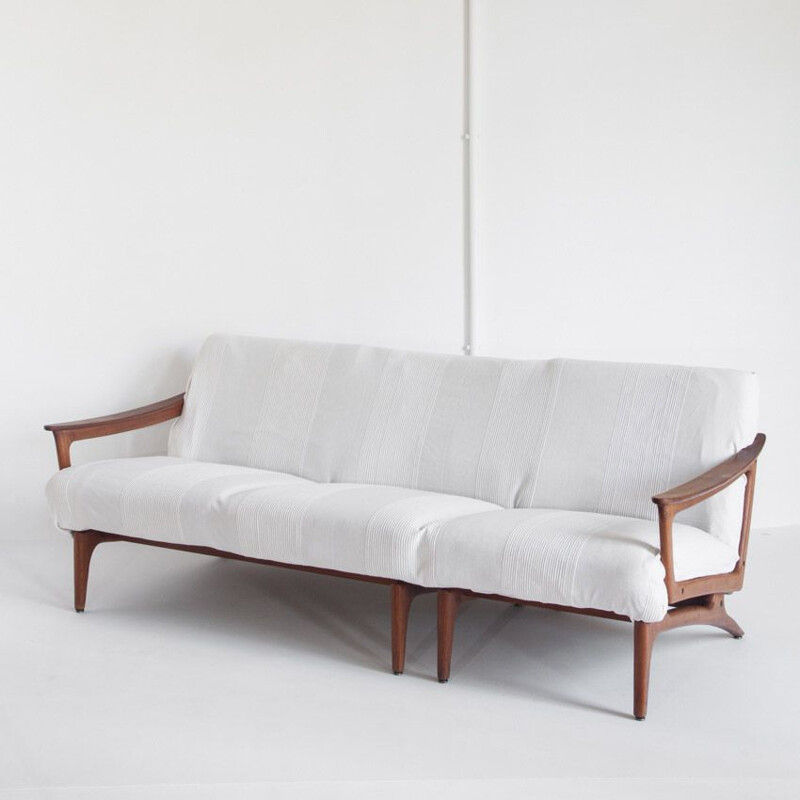 Scandinavian vintage three-seater sofa by Edvard Valentinsen for Fraska, Denmark 1960s