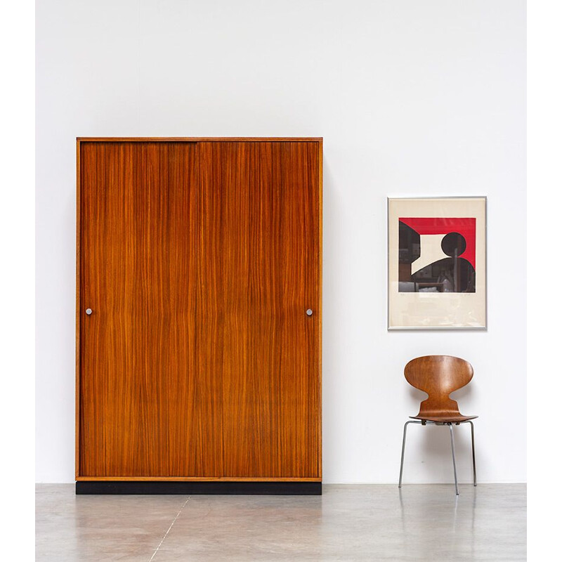  Cabinet in zebrano wood by Alfred Hendrickx for Belform, 1960s