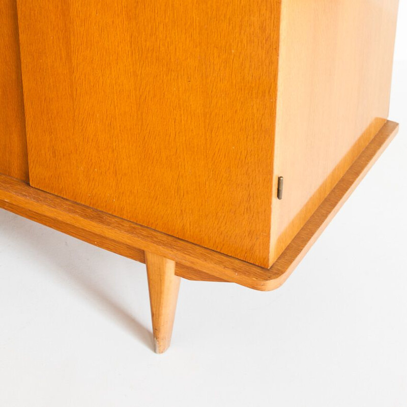 Vintage two-door oak cabinet, France 1960