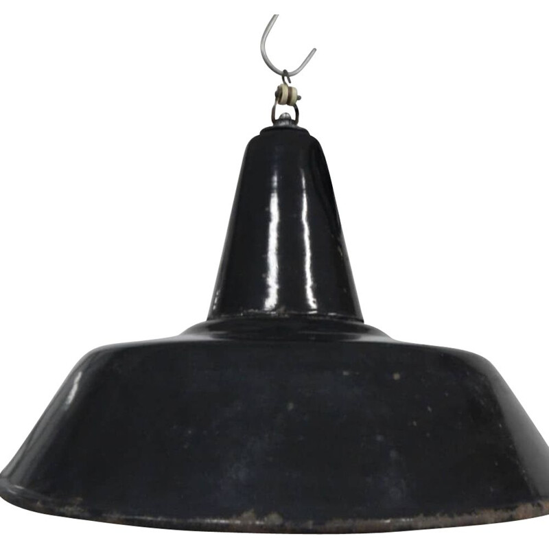 Vintage black metal pendant lamp