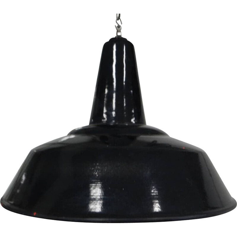 Mid-century industrial black pendant lamp