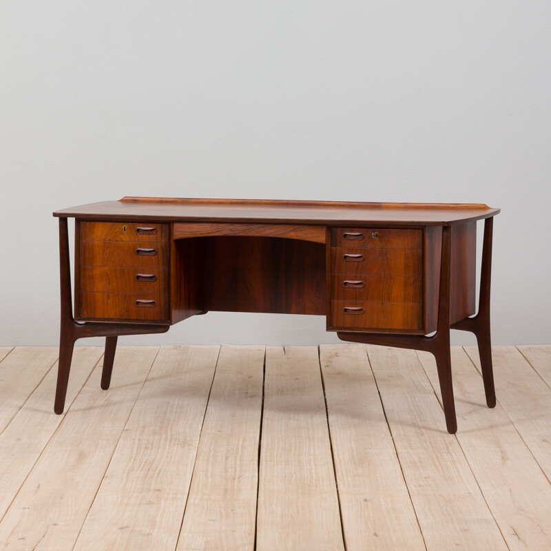 Mid-century rosewood desk by Svend Aage Madsen for H.P. Hansen, Denmark 1960s