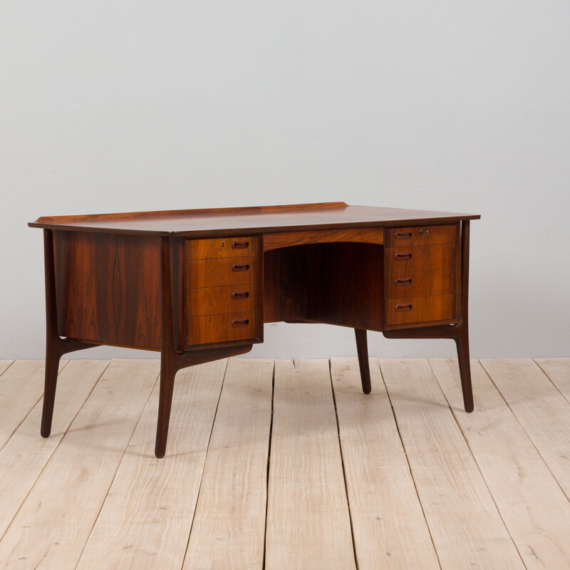 Mid-century rosewood desk by Svend Aage Madsen for H.P. Hansen, Denmark 1960s