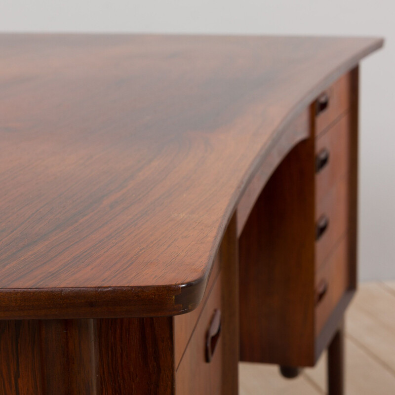 Mid-century rosewood desk by Svend Aage Madsen for H.P. Hansen, Denmark 1960s