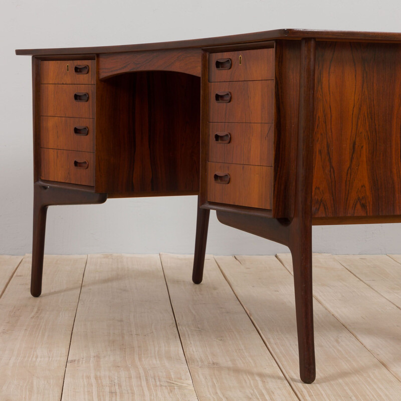 Mid-century rosewood desk by Svend Aage Madsen for H.P. Hansen, Denmark 1960s