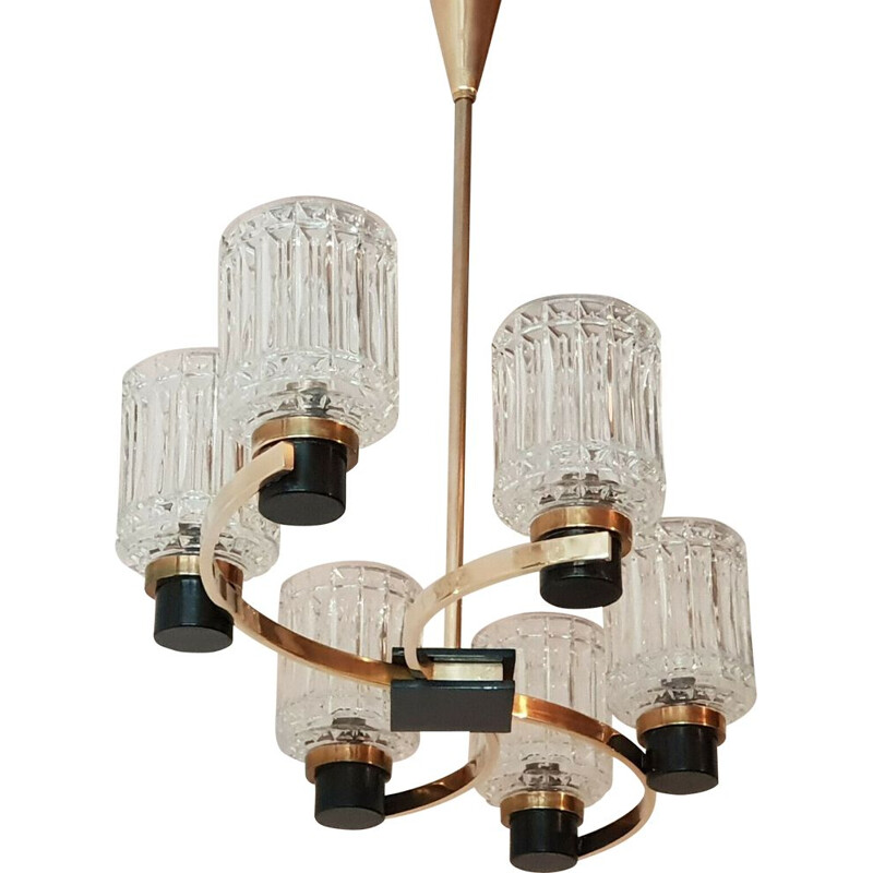 Vintage chandelier by Maison Arlus, 1950s