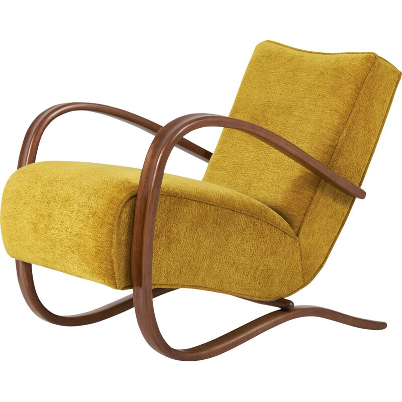 Vintage Halabala h-269 armchair by Jindrich Halabala, Czechoslovakia 1930s