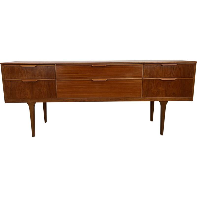 Vintage teak sideboard with six drawers by Frank Guille for Austinsuite London, England 1960s