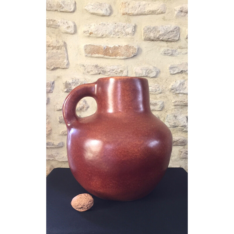 Vase Krug Vintage Rostfarbe von Max Idlas