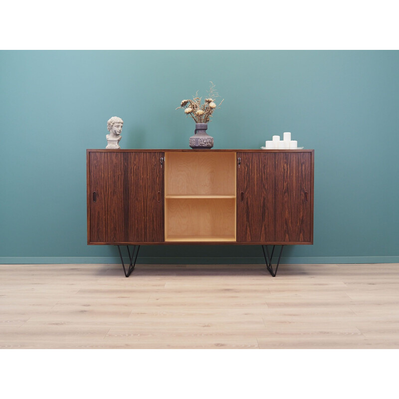 Mid-century rosewood highboard, Denmark 1970s