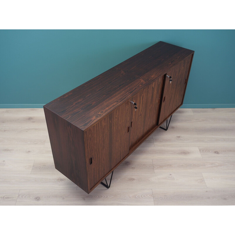 Mid-century rosewood highboard, Denmark 1970s