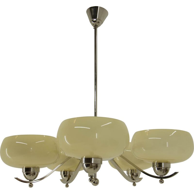 Vintage 5-flame Art Deco chandelier, 1930