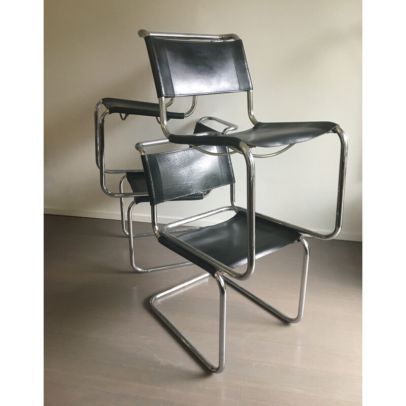 Ensemble de 4 chaises vintage B33 par Marcel Breuer pour Thonet, 1970