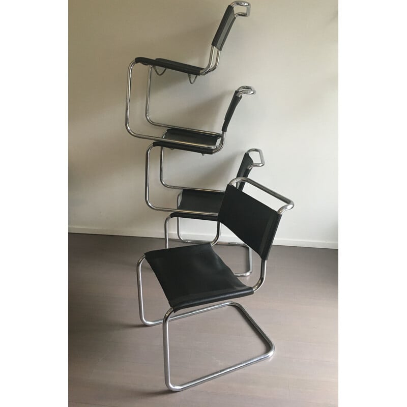 Ensemble de 4 chaises vintage B33 par Marcel Breuer pour Thonet, 1970