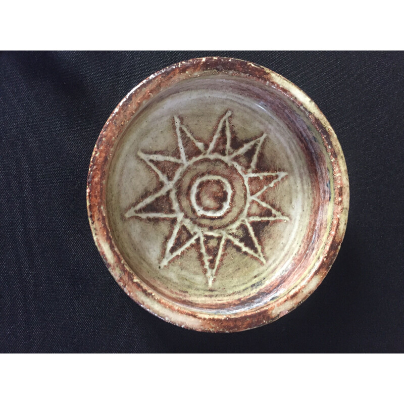 Cuenco circular de cerámica vintage de Olivier Pettit