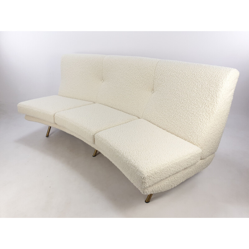 Mid-century curved triennale sofa by Marco Zanuso for Arflex, Italy 1950s