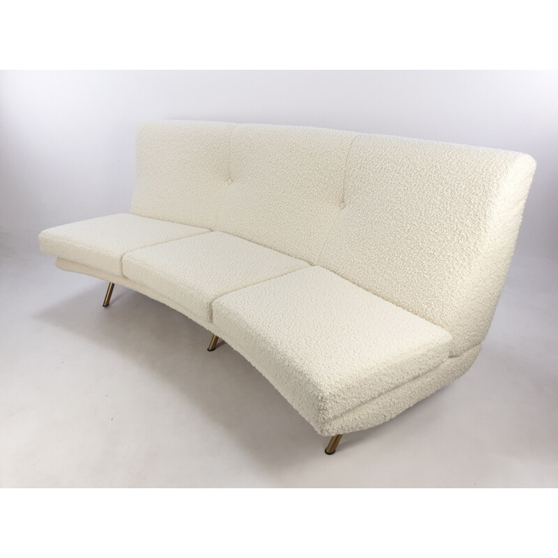 Geschwungenes, dreijähriges Vintage-Sofa von Marco Zanuso für Arflex, Italien 1950