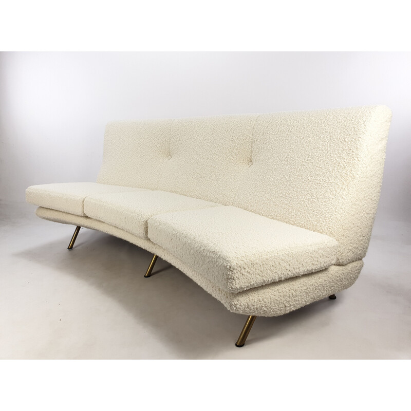 Mid-century curved triennale sofa by Marco Zanuso for Arflex, Italy 1950s