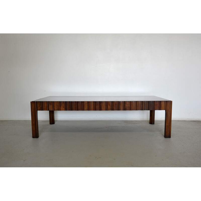 Vintage japanese walnut coffee table, 1960s