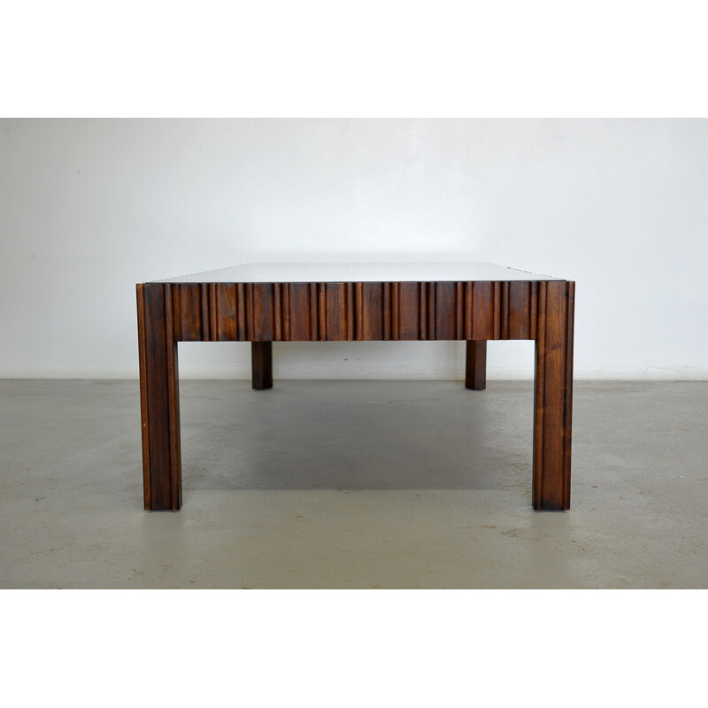 Vintage japanese walnut coffee table, 1960s