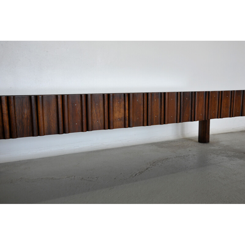 Vintage japanese walnut coffee table, 1960s