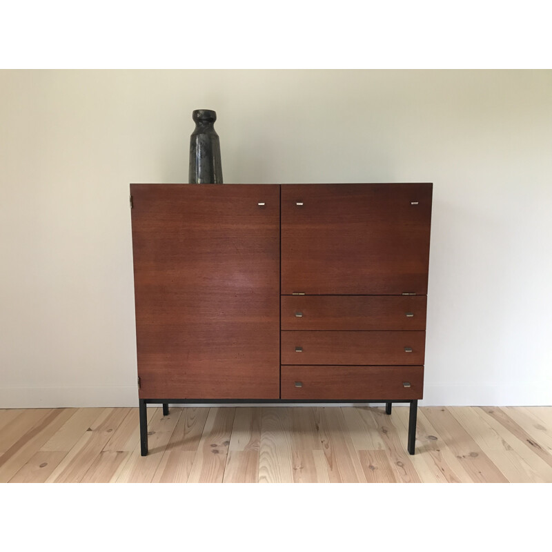 Vintage rosewood cabinet by Pierre Guariche for Meurop, France 1960