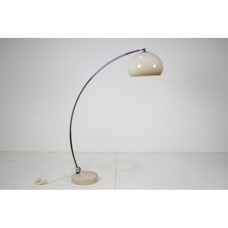 Vintage adjustable metal floor lamp by Guzzini, Italy 1970