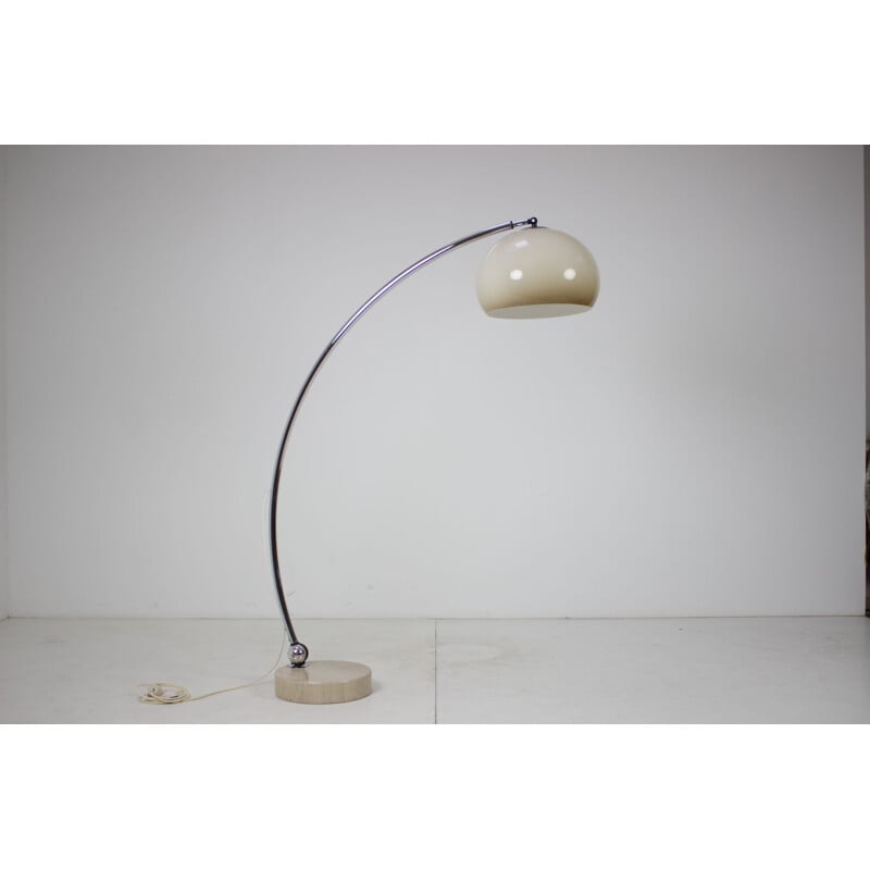 Vintage adjustable metal floor lamp by Guzzini, Italy 1970