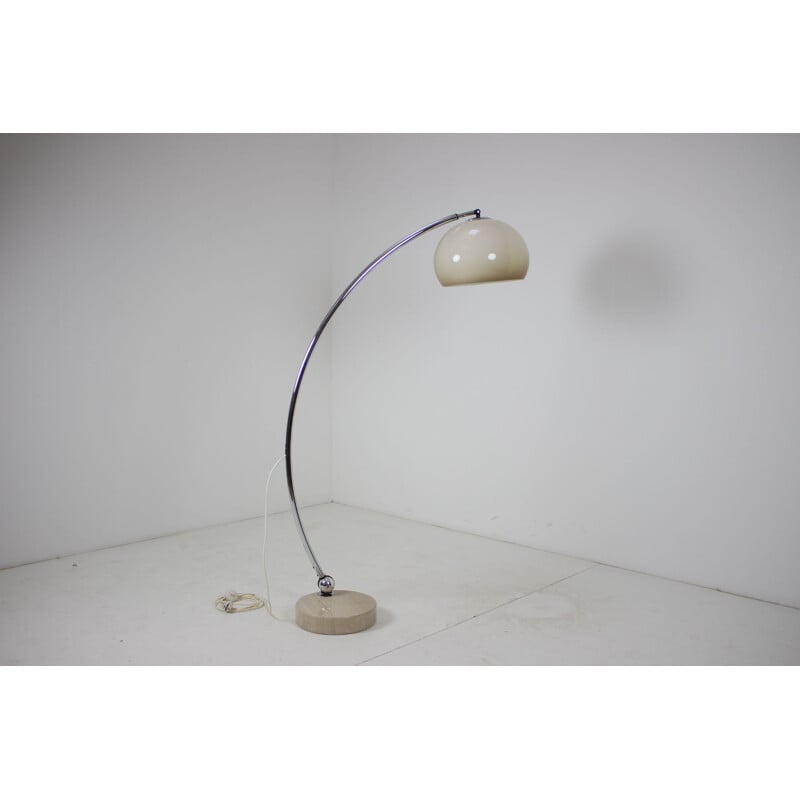 Vintage adjustable metal floor lamp by Guzzini, Italy 1970